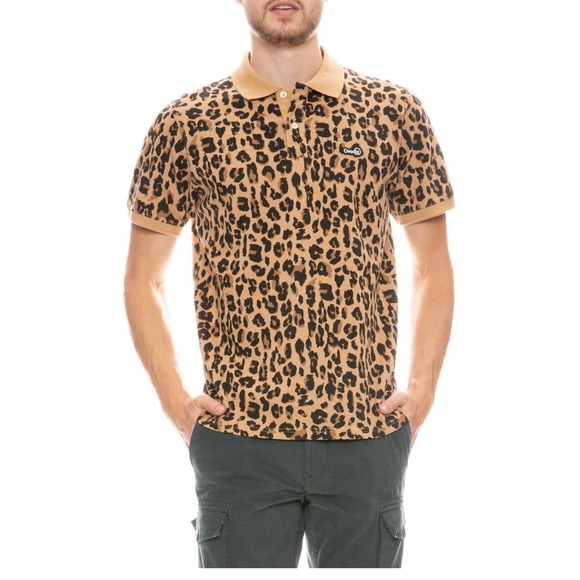 Ovadia &‎ Sons Leopard Pique Polo - Picture 1 of 7
